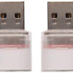 4PCS LED Car Interior Atmosphere Lamp, Plug-in USB Portable Mini Automotive Night Light Interface Trunk Ambient Lighting Kit, Car Interior Decor Universal for SUV, Truck（Colorful/Fast Flash）