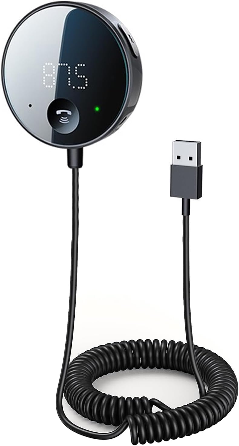 51kgCnf5ZZL._AC_SL1500_.jpg eppfun Bluetooth FM Transmitter for Car, AUX Adapter, Bluetooth Receiver for Car Music/Hands-Free Calls/Stereo Audio - Image 1