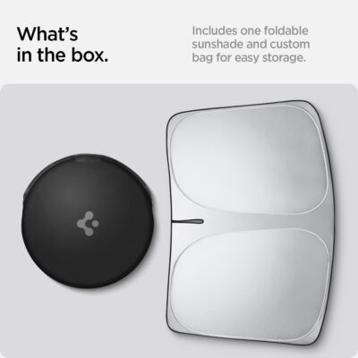 Spigen Front Windshield Sunshade for All Tesla Model Y & 3 | Dual Layered Protection Car Accessories for Model Y Juniper and Model 3 Highland | Gift for Tesla Owner - Image 7