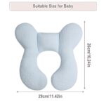 Upgraded Baby Head Support Pillow for Newborn Toddler, Soft Cotton Baby Travel Pillow for Car Seats and Strollers, Blue - Image 7