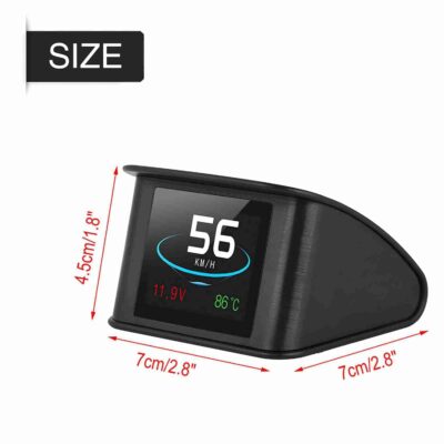 Heads Up Display, P10 Universal Car HUD OBD2 Speed Warning RPM Fuel Consumption Projector - Image 3