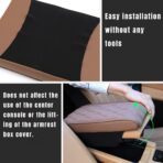 soputry Leather Car Armrest Box Pad, 2023 New Car Center Console Cover Pad Leather Auto Armrest Cover, Universal Arm Rest Cushion Pads for SUV/Truck/Vehicle (Grey, Wave Pattern) - Image 5