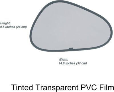 TFY Car Side Window Sun Shade - Static Cling Dark Transparent Film for Low-Angle Sunlight, UV Protection, Heat Reduction, Easy Install & Removable Sun Visor for Driver and Passenger, 2 Pieces - Image 2