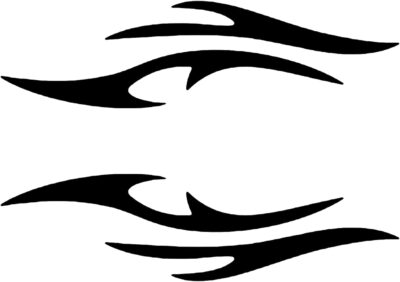 QianBao Style 7 Car Hood Stripe Sticker Car Stickers Modified Stripe Decal Decoration Universal Auto Racing Body Vinyl Sticker for Car Black - Image 2