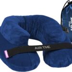 Cabeau Inflatable Travel Pillow – Air TNE – Adjustable, Lightweight, and Supportive for Sleeping on Airplanes, Trains, and Cars– Customized Fit and Compact Carrying Case (Royal Blue)