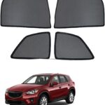 Car Sun Shade Side Window Shade for Mazda CX-5 KE 2012-2016 Baby UV Protection Magnetic Curtain Sunshade Auto Accessories Foldable(Rear+Triangular Window 4pcs)