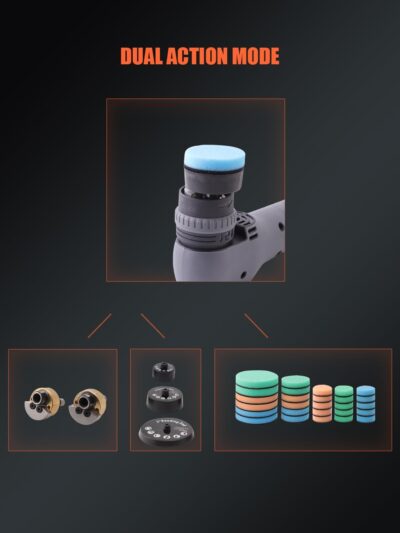 Cordless Mini Polisher, SPTA 12V Cordless Polisher for Detailed Polishing, Cordless Car Buffer Polisher, RO&DA Buffer Polisher with Mini Polishing Pads and Wool Pads for Polishing, Sanding, Cleaning - Image 4