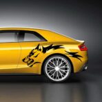 JSCARLIFE Wolf Graphics Car Body Stickers Decals 1 Set 51.1" x 19.69", Car Body Stickers Vinyl Self-Adhesive Side Strip Decal Cool Stickers for Jeep Truck SUV (Black) - Image 4