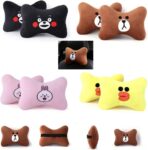 CHERISH Car Neck Pillow - 2 Pack Cute Bear Headrest Support Cushion, Soft & Comfortable Car Seat Accessory, Universal Travel Headrest for Car & Home Use (Brown) - Image 6