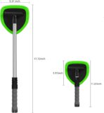 desin Windshield Cleaning Tool, Car Window Cleaner Windshield Cleaner with 4 Reusable and Washable Microfiber Pads and Extendable Handle Auto Inside Glass Wiper Kit (Green) - Image 2