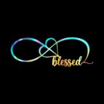 Blessed Infinity Love Decal Vinyl Sticker Auto Car Truck Wall Laptop | Holographic | 8" x 2"