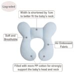 Upgraded Baby Head Support Pillow for Newborn Toddler, Soft Cotton Baby Travel Pillow for Car Seats and Strollers, Blue - Image 2