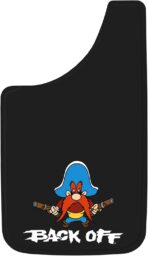 Plasticolor 000502R01 Yosemite Sam Back Off Easy Fit Mud Guard 11" - Set of 2,Multi-colored - Image 5