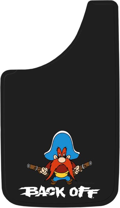 Plasticolor 000502R01 Yosemite Sam Back Off Easy Fit Mud Guard 11" - Set of 2,Multi-colored - Image 5