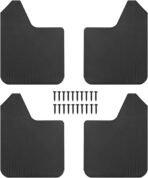 Carbon Fiber Car Mud Flaps Splash Guards, 4PCS Bendable & Flexible Vehicle Front & Rear Mudflaps Protection with Screws, Auto Exterior Flares Accessories, Universal Fit (Black) - Image 5