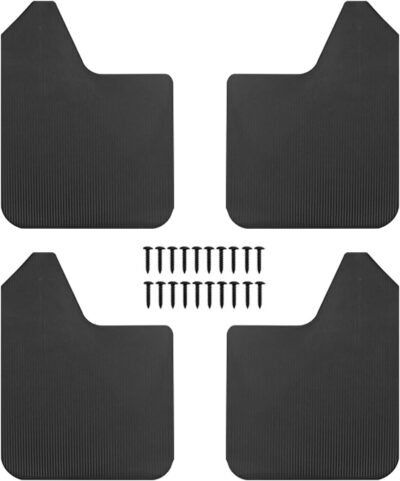 Carbon Fiber Car Mud Flaps Splash Guards, 4PCS Bendable & Flexible Vehicle Front & Rear Mudflaps Protection with Screws, Auto Exterior Flares Accessories, Universal Fit (Black) - Image 5