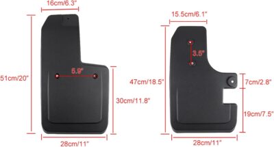 Mud Flaps for Ford Bronco Accessories 2021 2022 2023 2024 2025 2/4-Door, Splash Guards Easy Installed, No Punching Required Front and Rear 4PCS (not Applicable to Sport - Image 5
