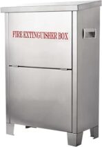 Stainless Steel Fire Extinguisher Cabinet for 5-10 pounds Extinguisher 20'' x 12.7'' x 6.9'' Accommodate Two Extinguisher Indoor/Outdoor Ground Fire Extinguisher Box Waterproof Dustproof