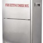 Stainless Steel Fire Extinguisher Cabinet for 5-10 pounds Extinguisher 20'' x 12.7'' x 6.9'' Accommodate Two Extinguisher Indoor/Outdoor Ground Fire Extinguisher Box Waterproof Dustproof