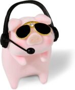 YGMONER LULU the Car Monitor Pig Decor - Cute Lucky Piggy Dashboard Companion for Car & Desktop Decorations (Pilot Piggy) - Image 5