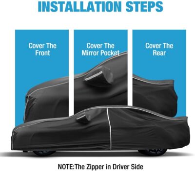 Waterproof Car Cover Compatible for Chevy Camaro 2010-2024 All Weather 6 Layers Full Car Cover with Storage Bag - Image 6