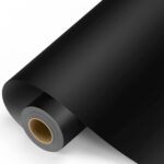 Black Permanent Vinyl - Matte Black Adhesive Vinyl Roll for All Cutting Machine, Permanent Outdoor 12" x11FT for Decor Sticker, Car Decal, Scrapbooking, Signs, Matte & Waterproof