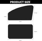 QUICTO Car Window Sun Shades, Universal Interior Accessories - Double-Sided Black (4pcs) - Image 2