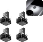 4PCS Car Interior USB LED Light, Portable Plug-in Bright Vehicle Atmosphere Decor Lamp, Small Automotive Inside Decoration Ambient Night Light Kit, Universal for SUV Van Truck (White)