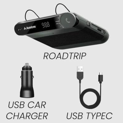 Avantree Roadtrip - Car Bluetooth Speaker & Wireless FM Transmitter Kit 2-in-1 for Streaming Cell Phone Audio to Car Speaker with Hands-Free 6W Speakers, Built-in Mic, and Long 22hr Playtime - Image 7