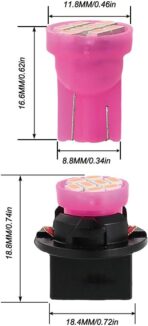 T10 194 168 Dash Instrument White LED Light Bulbs Bright Panel Gauge Cluster Dashboard LED Light Bulbs 10Pcs/Set (Purple/pink) - Image 4