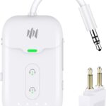 Premium Airplane Bluetooth 5.4 Transmitter Adapter, for 2 AirPods/Headphones,2 in 1 Transmitter Receiver with aptX Low Latency,Wireless Adapter for Flight,TV,Gym,Tablets Car Stereo
