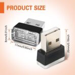 4PCS USB LED Car Interior Atmosphere Lamp, USB Car Lights, Portable Auto Ambient Lighting Kit, Car Interior Accessories Plug-in USB Decor Night Light Universal for Car SUV Truck Bedroom - Image 4