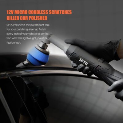 SPTA Cordless Mini Car Polisher, 12V Micro Cordless Scratches Killer Car Polisher RO/DA Mini Car Polisher for polishing, Sanding and Cleaning - Image 9