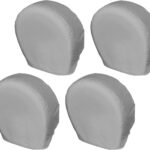 Explore Land Tire Covers 4 Pack - Tough Wheel Protector for Truck, SUV, Trailer, Camper, RV Universal Fits Tire Diameters 26-28.75 inches, Charcoal