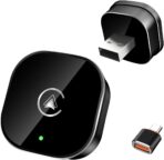 2026 New Wireless CarPlay Adapter for Apple iPhone ＆Android Auto 2 in 1, Mini USB CarPlay Dongle Wired to Wireless, Fast Connection, Compatible with iOS 10+ & Android 11+, Plug and Play (Black)