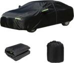 Car Cover for Sedan, Car Cover Waterproof All Weather for Automobiles, Outdoor Heavy Duty Full Car Covers Windproof Universal Fit for Sedan 180-185 inch