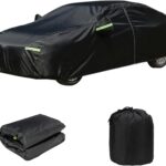 Car Cover for Sedan, Car Cover Waterproof All Weather for Automobiles, Outdoor Heavy Duty Full Car Covers Windproof Universal Fit for Sedan 180-185 inch