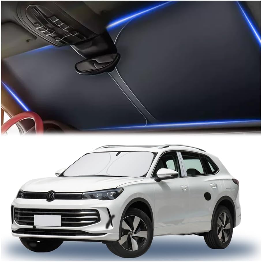 51vwde9LrL._AC_SL1000_.jpg 300T Thickened Sunshade for Car Windshield,Windshield Sun Shade for Blocking 99% Sunlight & Heat,Summer Car Essentials Sun Cover for Car Windshield Fits,Truck,SUV (XL: 59x31.5 inch) - Image 1