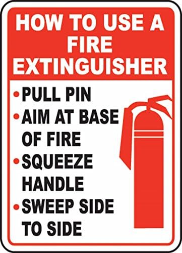 51w9dLY2C2L._AC_.jpg How to Use a Fire Extinguisher Safety Sign Vinyl Sticker - Image 1
