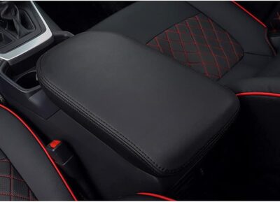 INTGET Center Console Armrest Cover for 2025 Toyota RAV4 Accessories 2024 2023 2022 2021 2020 2019 Leather Middle Console Lid Cover Pad Protector Elbow Arm Rest Covering Car(Black) - Image 7