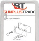 SunplusTrade 2 Stainless Steel Polish Mirror License Plate Frame + Chrome Screw Caps (Silver) - Image 8