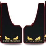 4 pcs Soft Material Automotive Car Mud Flaps Universal Fit Black Splash Guards Rubber mud Guard No Collision Universal 43.5cm23cm0.5cm (LM)