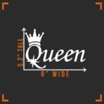 Vool Queen Styling Vinyl Decal Car Truck Laptop Bumper Sticker Decal 8" (White) - Image 4