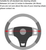 YOGURTCK Diamond Soft Leather Anti-Slip Steering Wheel Cover with Bling Bling Crystal Rhinestones, Universal 15 Inch for Women Girls, Fit Vehicles, Sedans, SUVs, Vans, Trucks - Black - Image 6