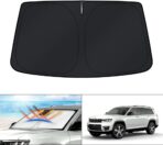 KUST Windshield Sun Shade for 2011-2025 2026 Jeep Grand Cherokee/Grand Cherokee L Accessories SUV 4 Layers Window Sunshade Sun Visor Protector Foldable Blocks UV Rays Keep Your Car Cooler