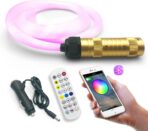 GIDERWEL Fiber Optic Light for Car/Ceiling Star Lighting,Music/APP Control Starlight Headliner Kit,Car Atmosphere Lamp with RF Remote 200pcs 0.03in 6.5ft Fiber Cable RGBW LED Light Engine
