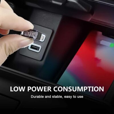 4 PCS USB LED Car Interior Ambient Lighting Kit, Portable Plug-in Atmosphere Lamp Decor Night Light, Universal Vehicle Interior Accessories for Most Cars (White) - Image 6