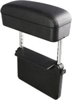 Car Console Armrest Box Arm Rest Height Adjustable Comfort Elbow Pad Universal (Black)