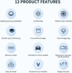 Double Thickened Vehicle Windshield Shade, Sun UV Blocker Cover for Front Window, Baby Sunshade Heat Reflector in Car, Car Shield Accessories Interior for Women, Essentials Sun Visor Extender - Image 3