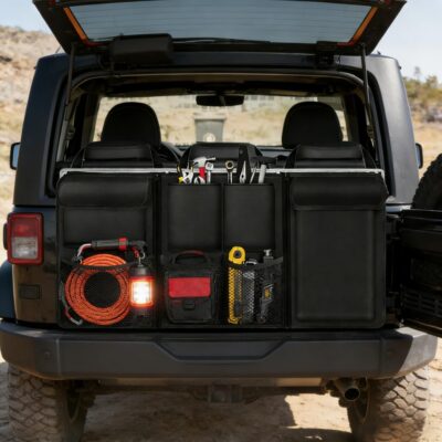 Car Trunk Organizer, Detachable Car Backseat Hanging Organizer with 7 Large Storage Pockets, Collapsible Back Seat Organizer Car Interior Accessories for SUV, Van, Jeep - Image 6